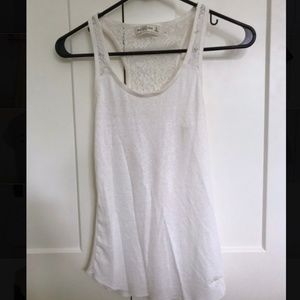 Abercrombie lace back white tank